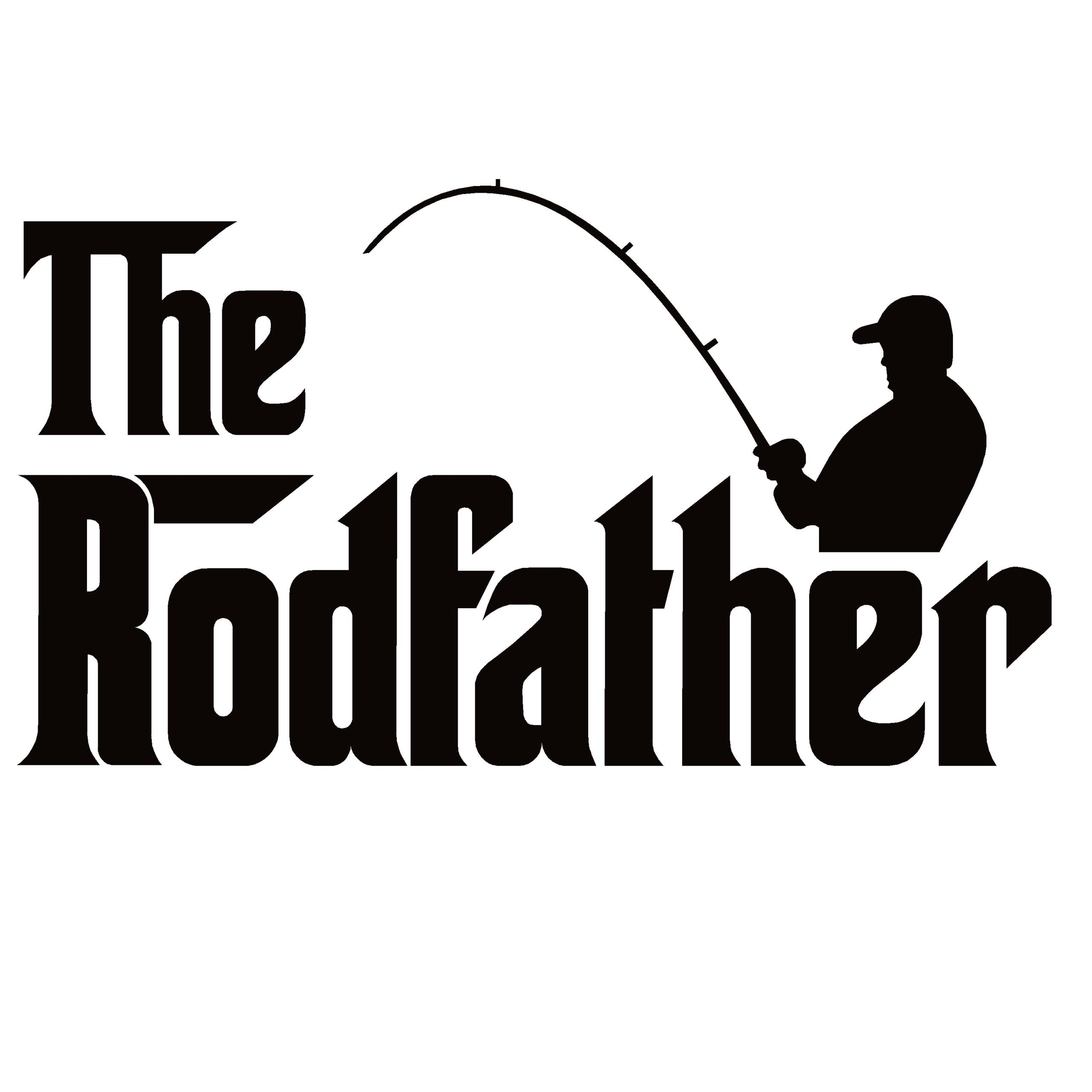 THE RODFATHER Fishing Window Decal -  THE RODFATHER Fishing Window Sticker - 7470
