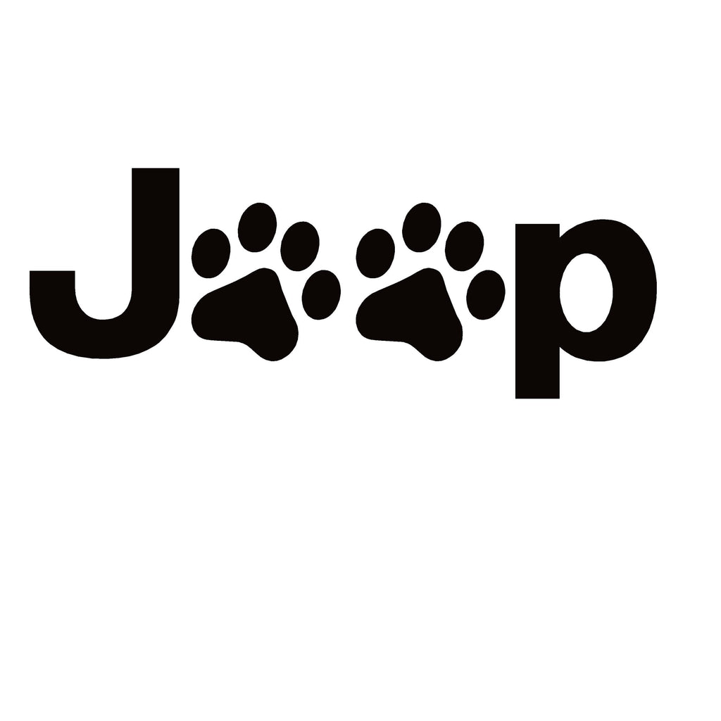 Jeep Dog Decal – Jeep Life Paw Print Window Sticker – 7497