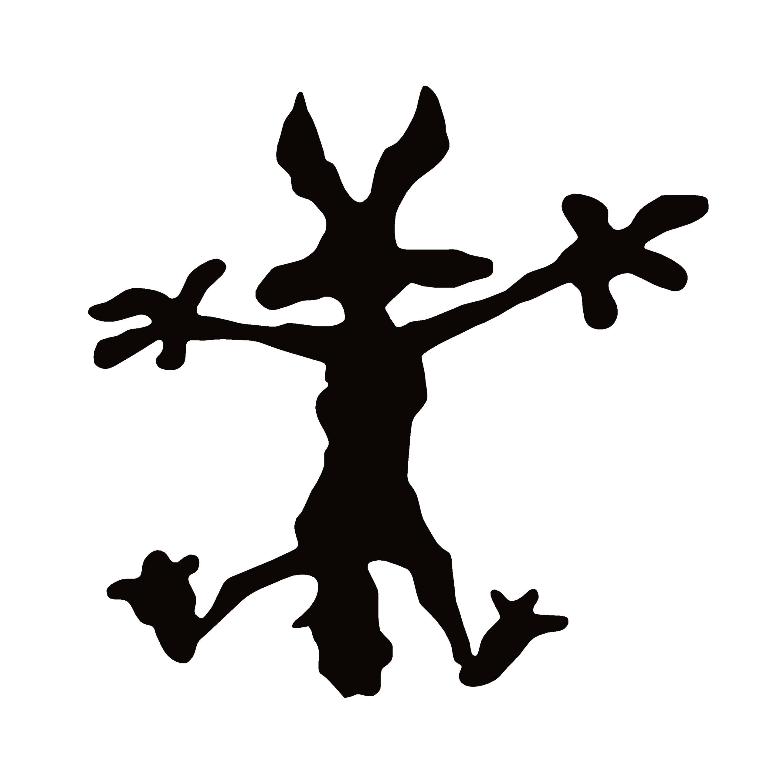 Wile E. Coyote Splat on Window Decal -  Window Sticker - 7502