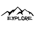 Explore Mountains Decal – Outdoor Adventure Vinyl Sticker 7508