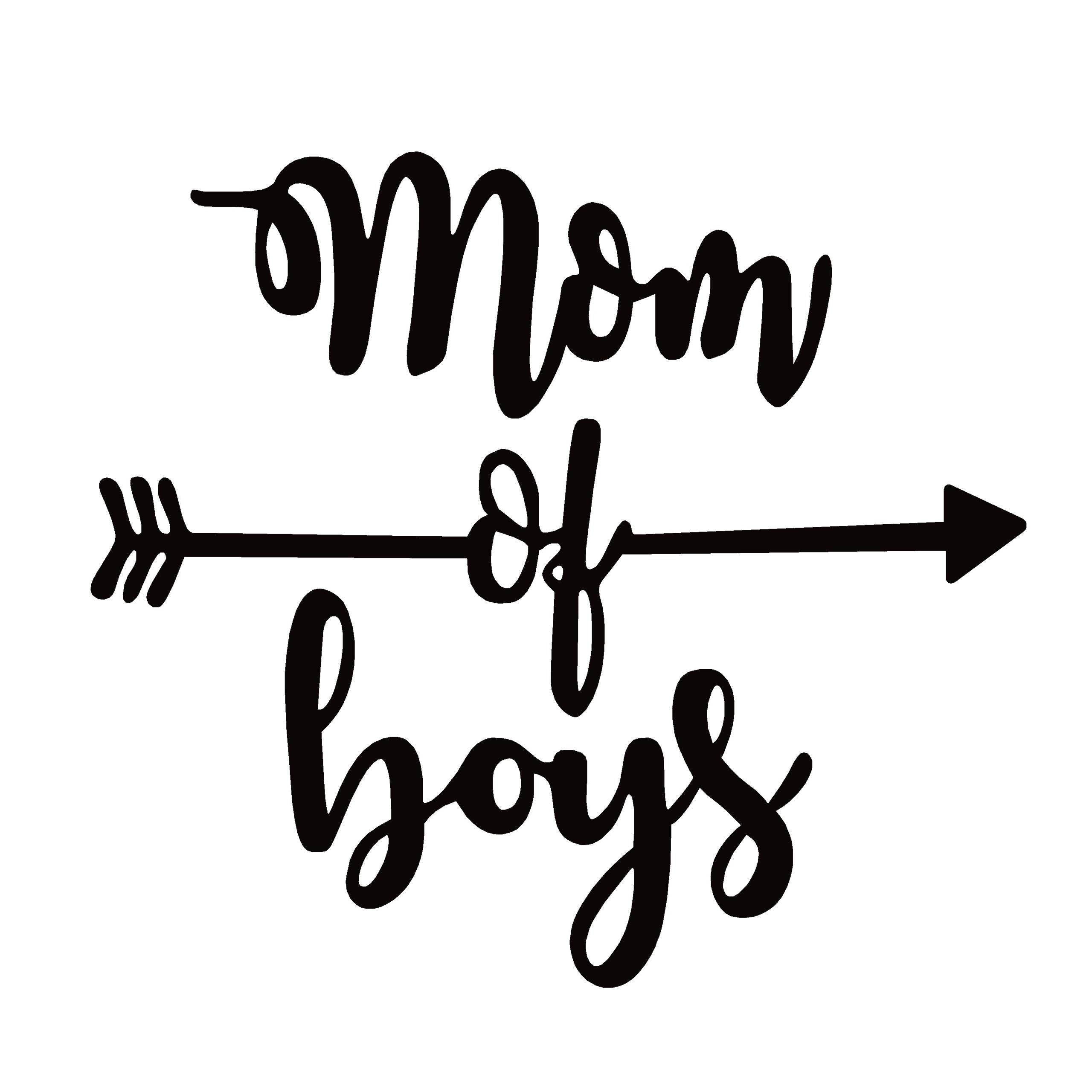 Mom of Boys Arrow Decal – Proud Mama Vinyl Sticker for Cars, Laptops & Gifts – 7530
