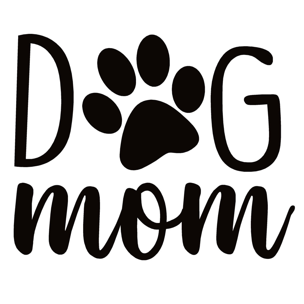 Dog Mom Car Decal – Paw Print Vinyl Sticker for Proud Pet Owners – 7532