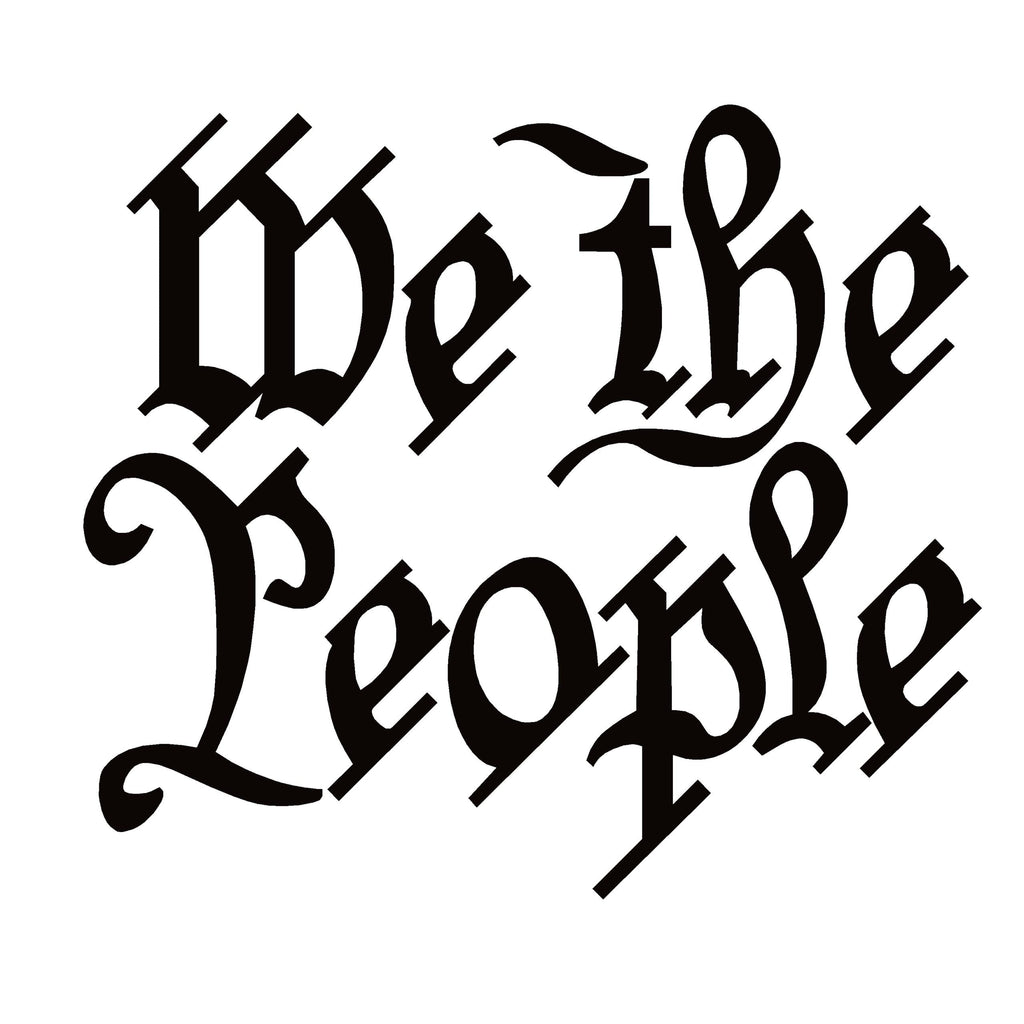 We The People Window Decal – Patriotic Constitution Logo Sticker – 7556