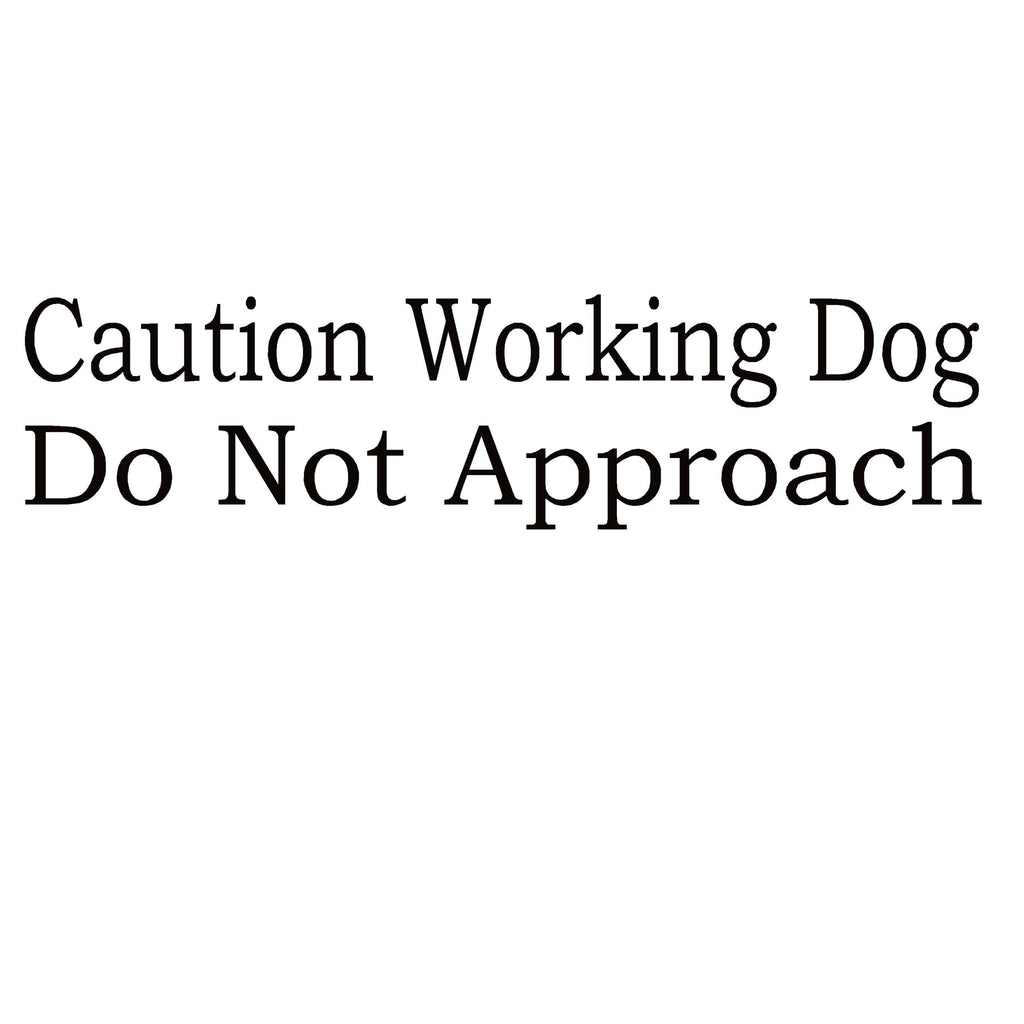Working Dog Do Not Approach Decal – Service Dog Awareness Vinyl Sticker 7580