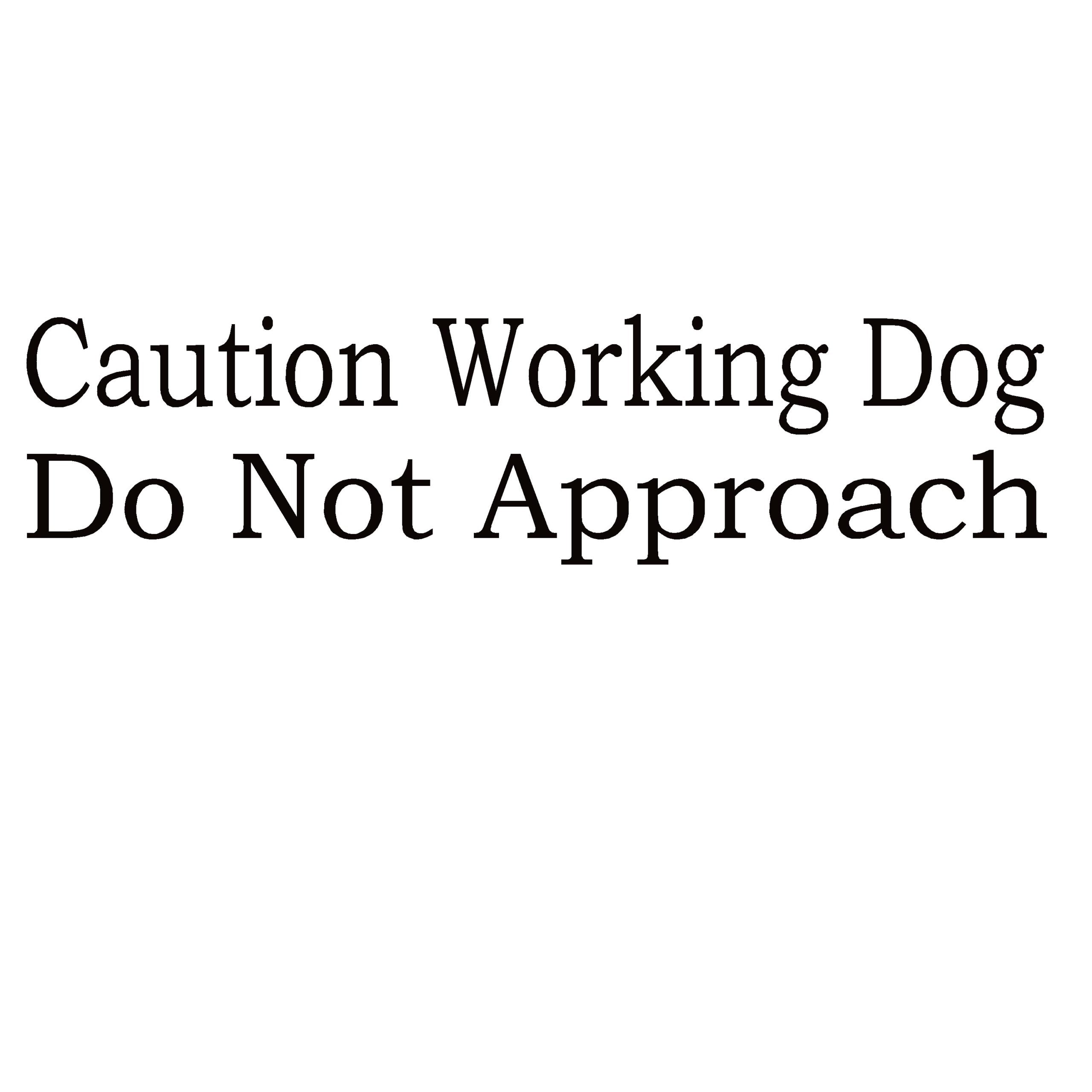 Working Dog Do Not Approach Decal – Service Dog Awareness Vinyl Sticker 7580