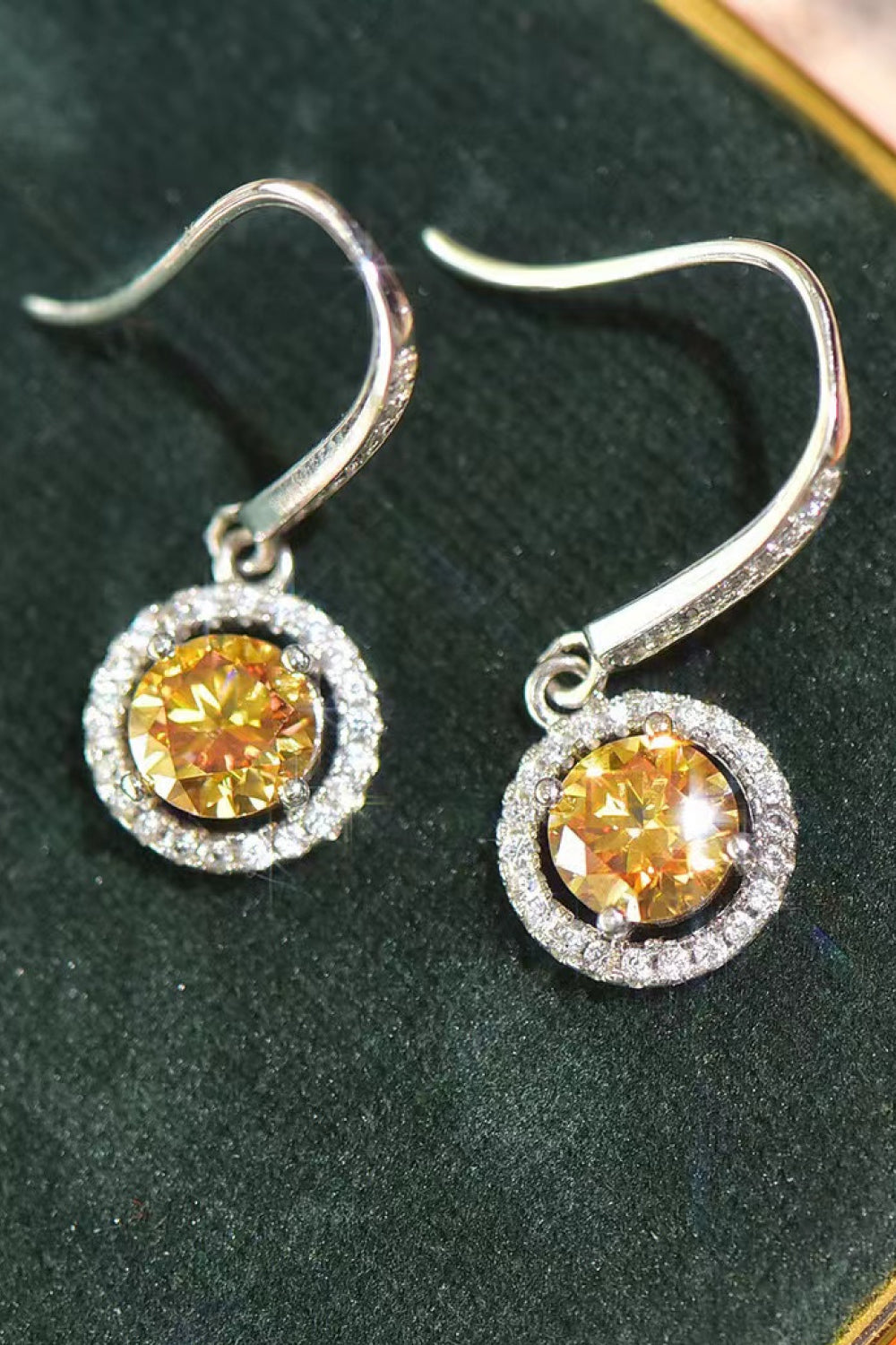 Platinum-Plated 2 Carat Drop Earrings Premium Moissanite jewelry by Munsieur. Lab-grown brilliance, flawless clarity, hand-set designs. Shine harder. Drop limited, forever flex.