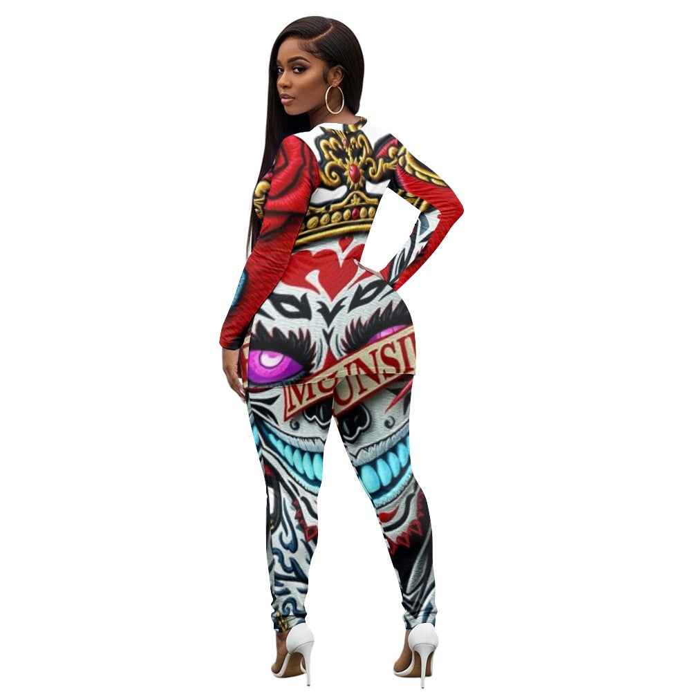 MUNSIEUR Women's Jumpsuit All Over Print Valentine's Day Collection