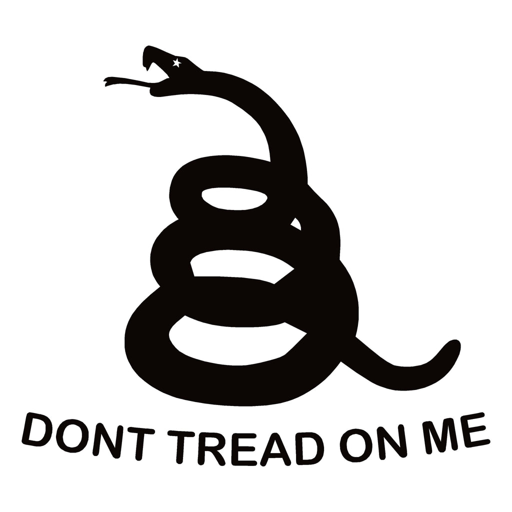 Don't Tread On Me Decal – Gadsden Flag Window Sticker – 7613