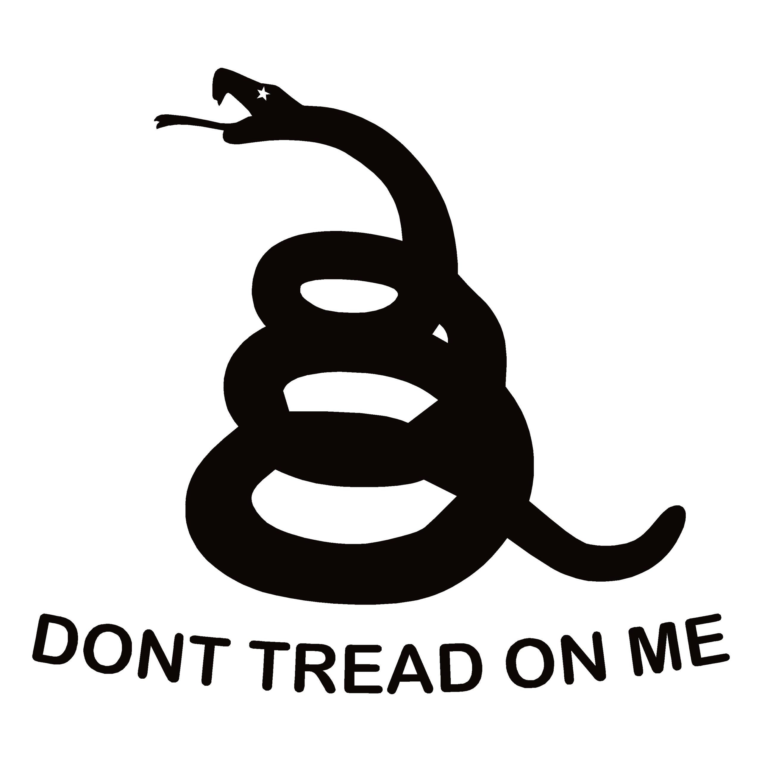 Don't Tread On Me Decal – Gadsden Flag Window Sticker – 7613