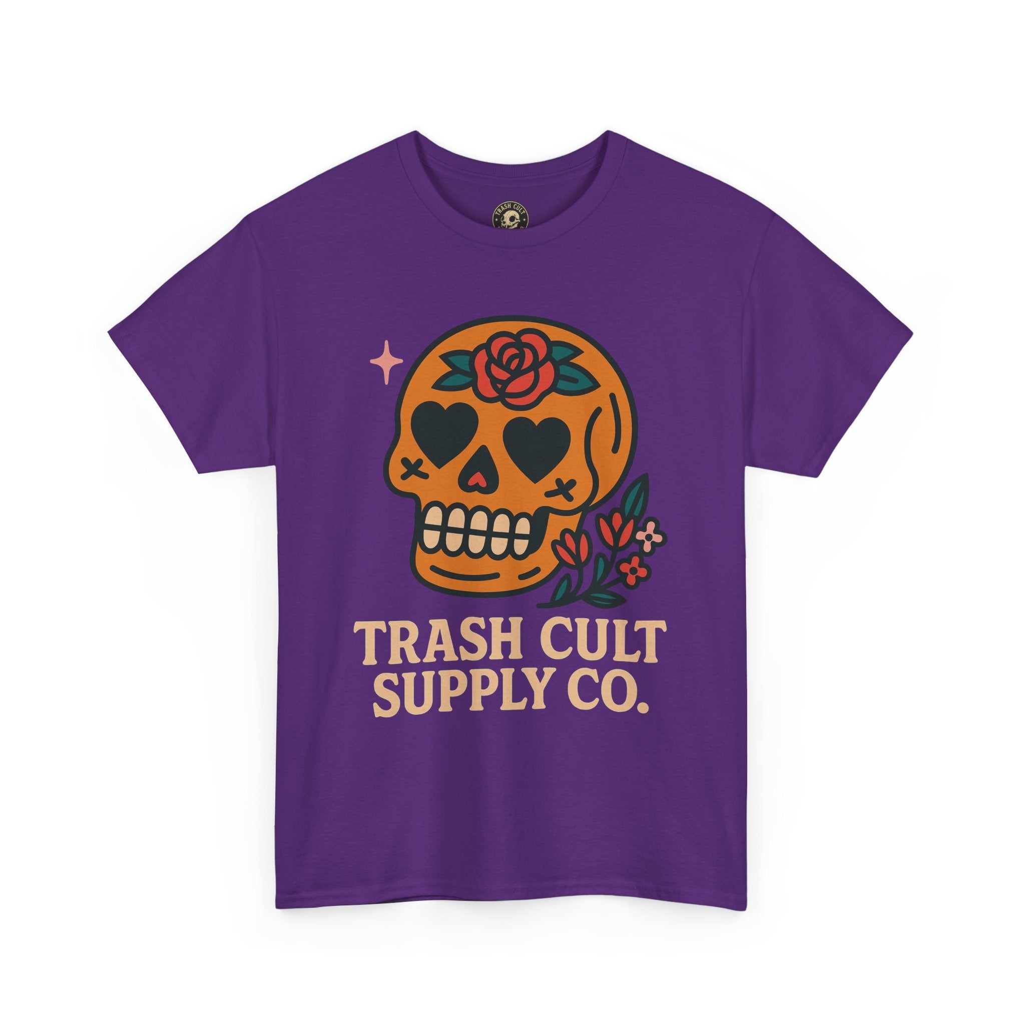 Sugar Skull T-Shirt – Trash Cult Supply Co. – Gildan 5000 Heavy Cotton Tee