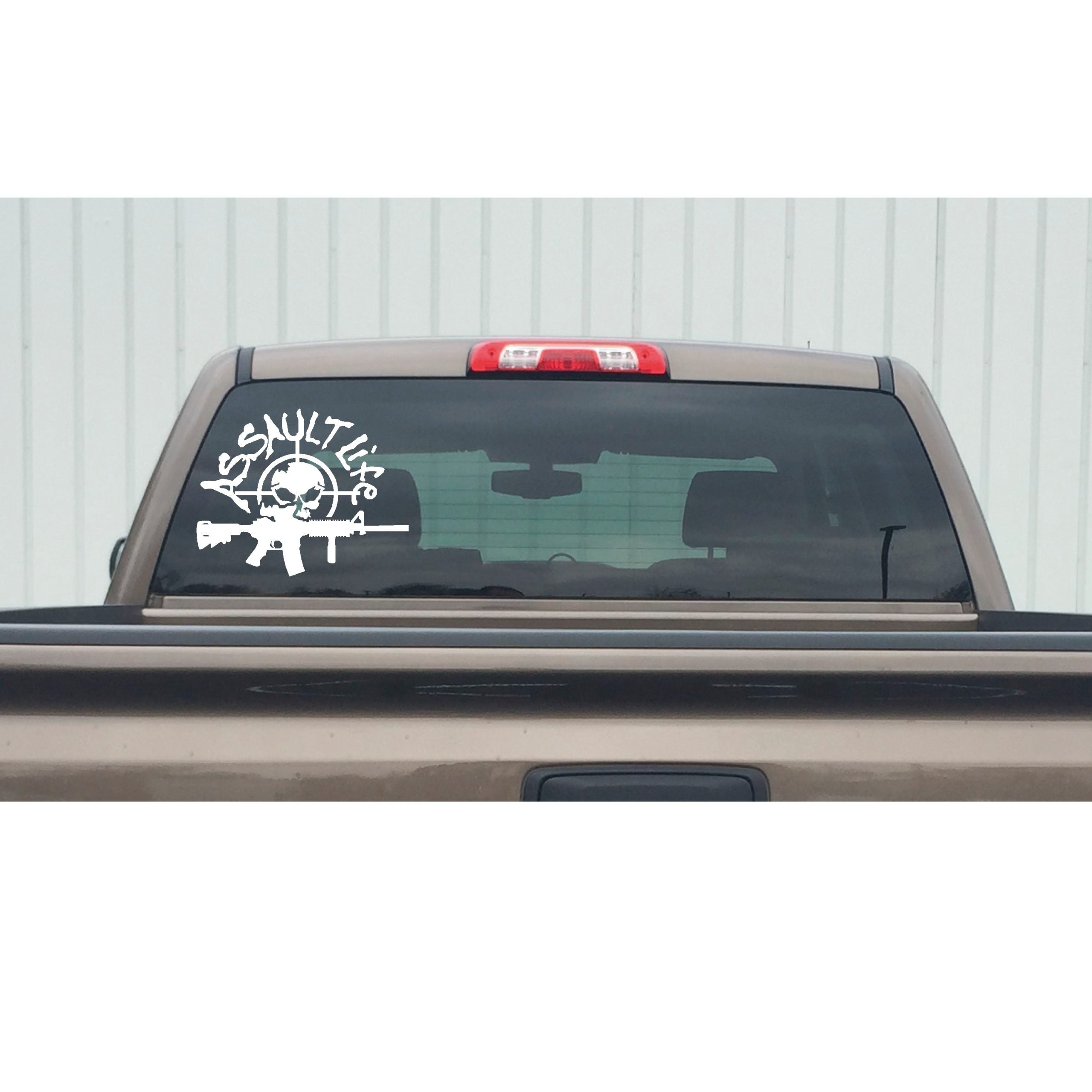 Rifle Sticker - Assault Life Rifle Decal – Pro Gun AR-15 Window Sticker – 7643