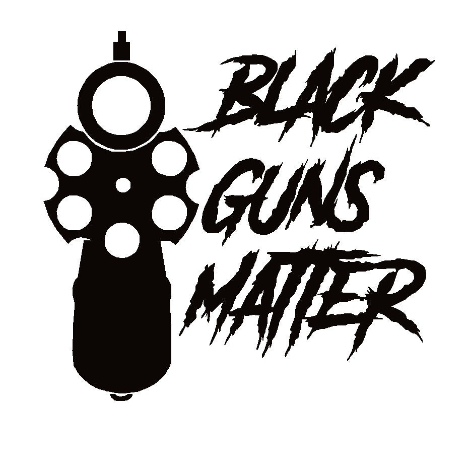 Black Guns Matter Revolver Decal – Pro-Gun Vinyl Sticker for Cars, Coolers & More - 7648