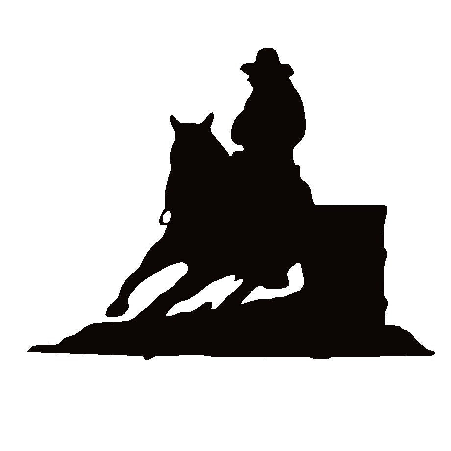 Barrel Racing Turn Around Barrel Window Decal - Barrel Racing Turn Around Barrel Window Sticker - 7653