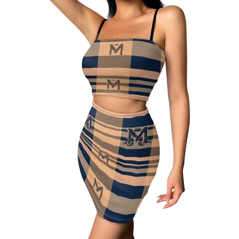 Women's Matching Skirt Set - Two Piece Dress Outfit for Office