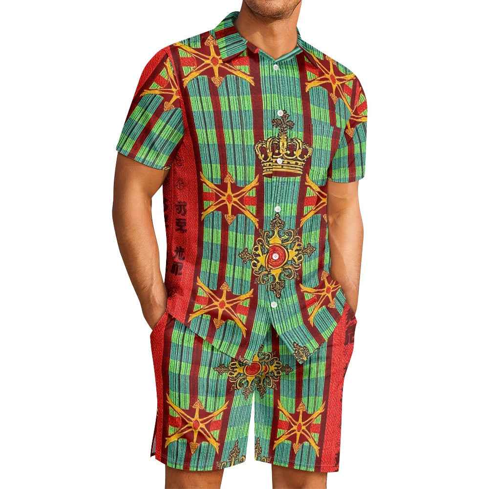 Men's Shorts Set - Two Piece Casual Summer Outfit for Men