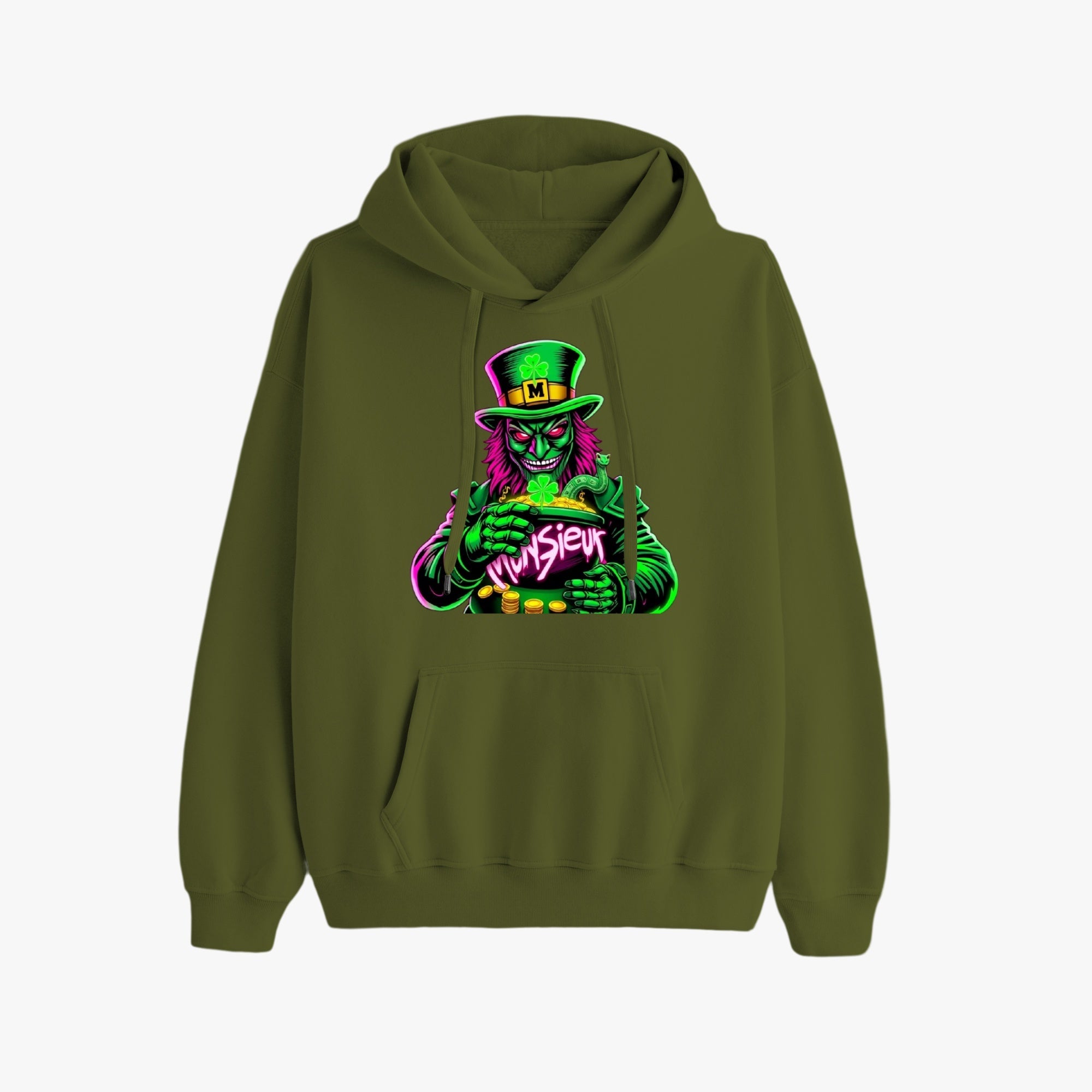St. Patrick's Day Collection Munsieur Leprechaun Mafia Unisex Premium Pullover Hoodie Sweater