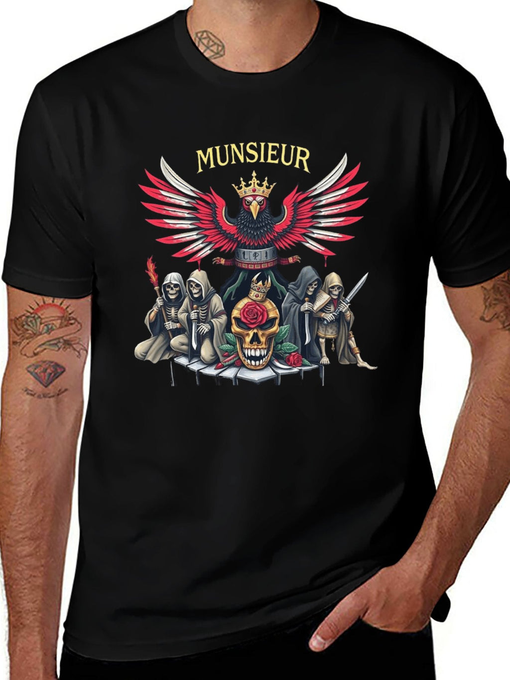 Men's Tee Munsieur Brand Design "Liberation" Graphic Tee Independence Day Collection