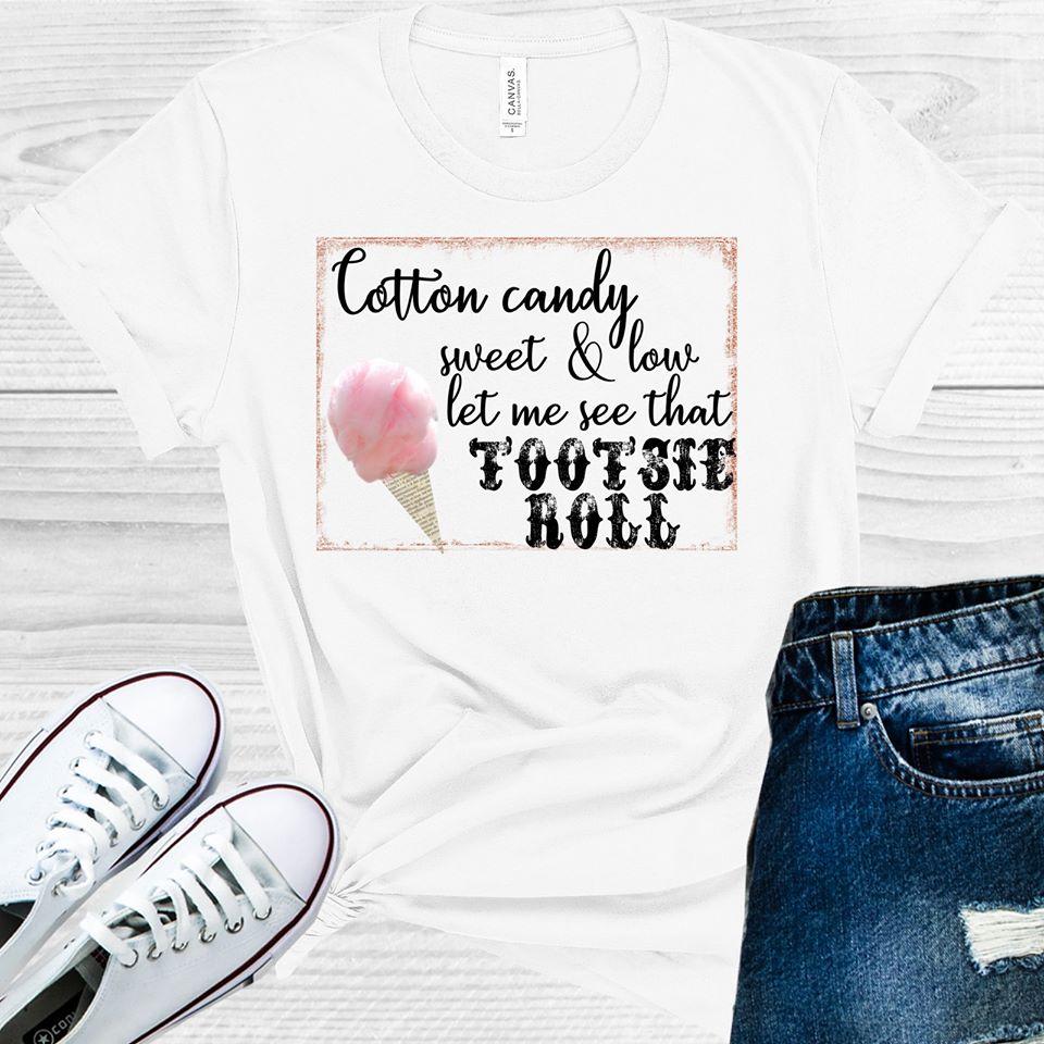 Cotton Candy Sweet and Low Let Me See That Tootsie Roll Graphic Tee