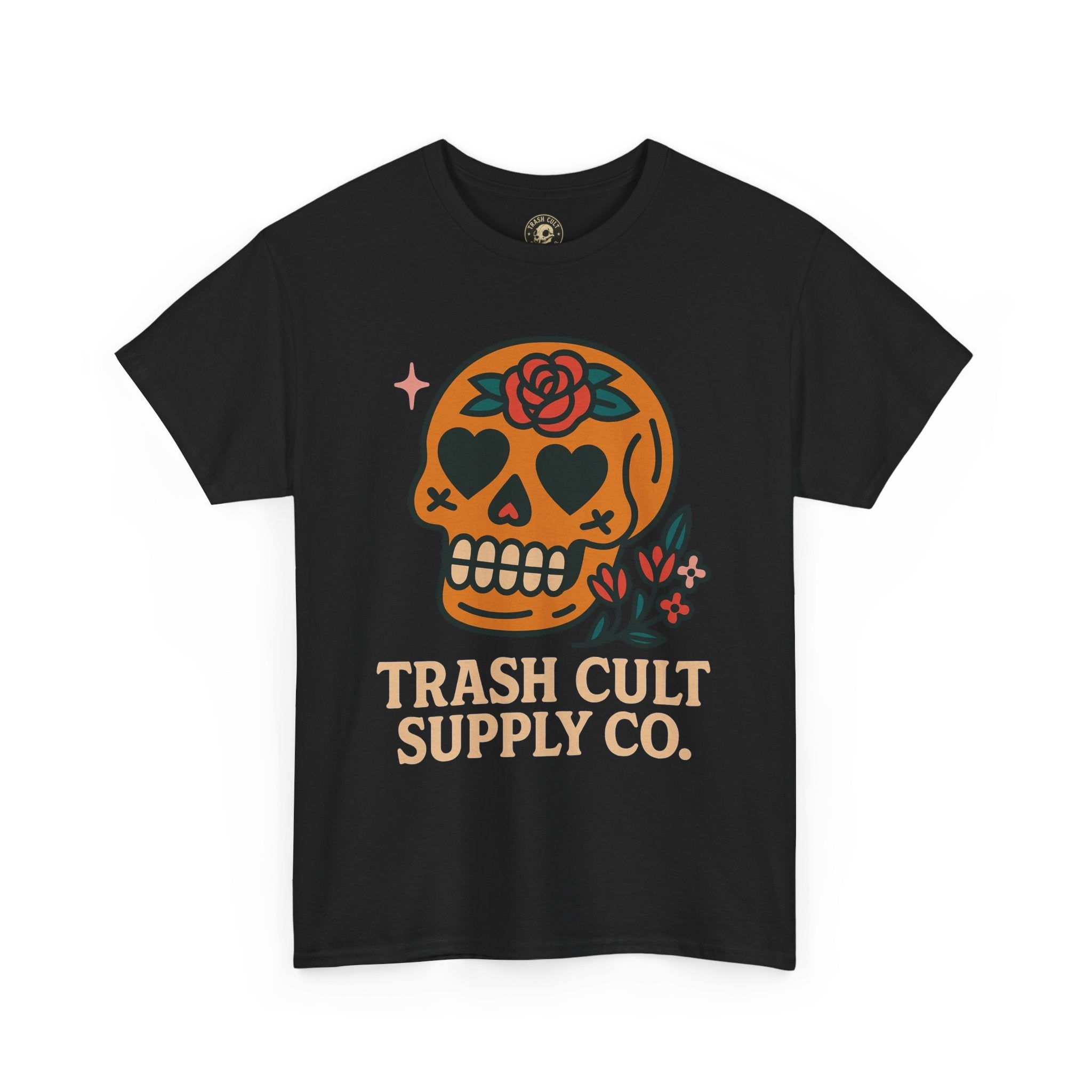 Sugar Skull T-Shirt – Trash Cult Supply Co. – Gildan 5000 Heavy Cotton Tee