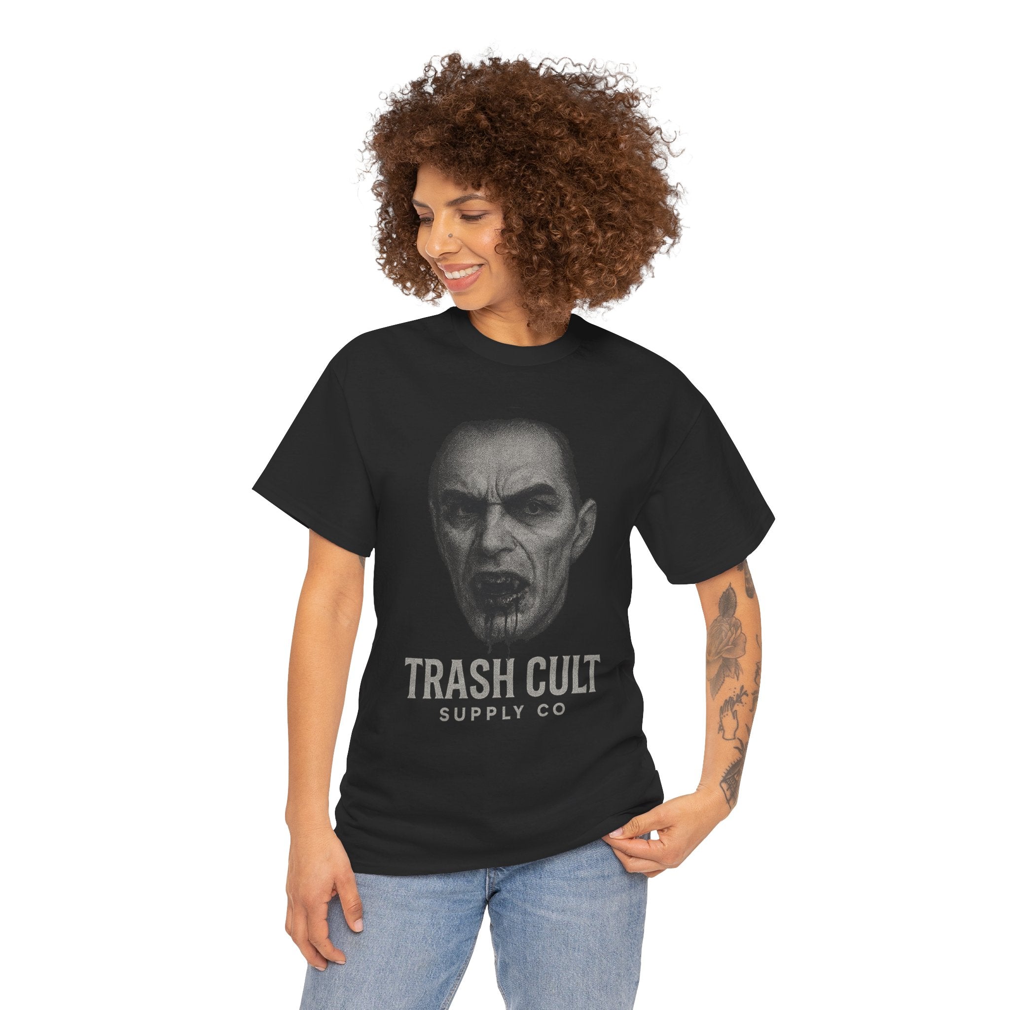 Gothic Graphic Tee, Unisex Heavy Cotton T-Shirt, Festival Wear, Statement Fashion, Halloween Outfit, Casual Street Style
