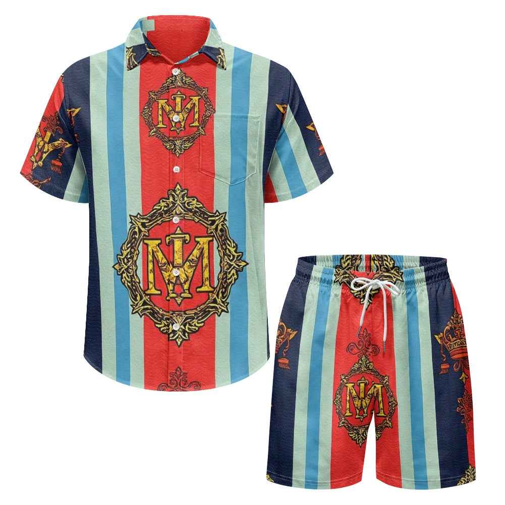 Men's Two Piece Shorts Set - Casual Summer Matching Outfit