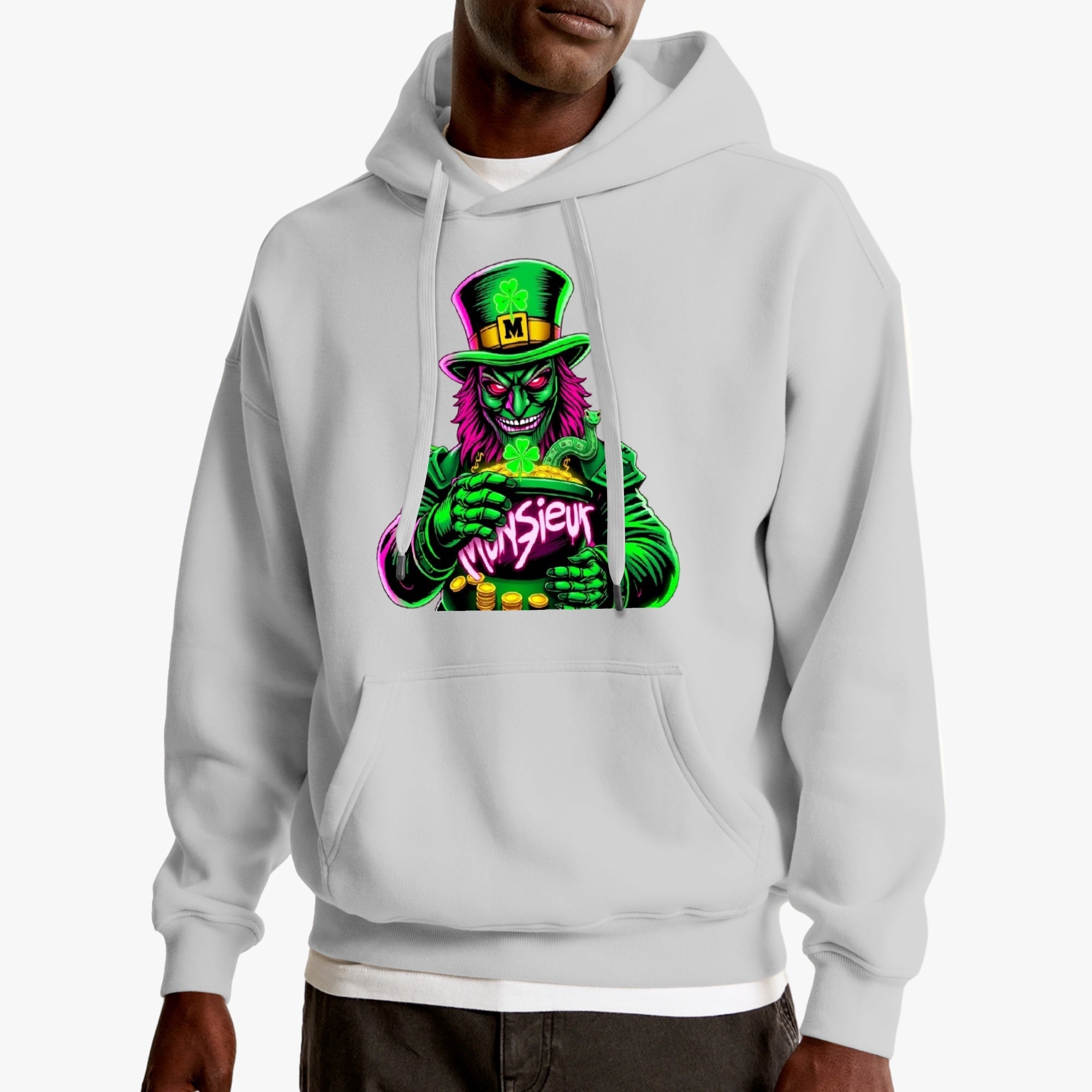 St. Patrick's Day Collection Munsieur Leprechaun Mafia Unisex Premium Pullover Hoodie Sweater