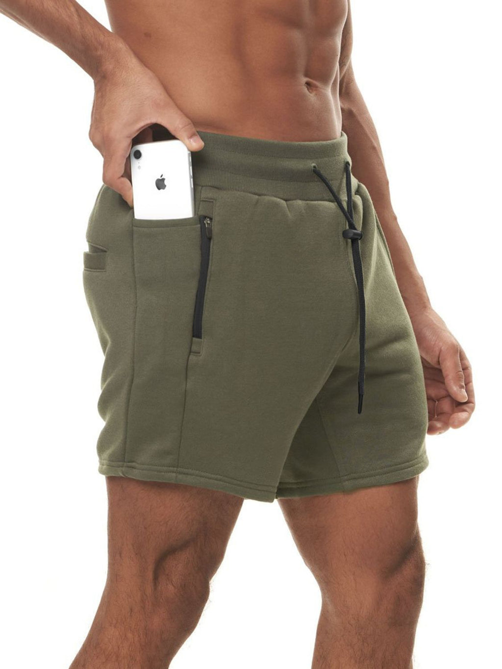 Men's Plus Size Drawstring High Waist Active Shorts