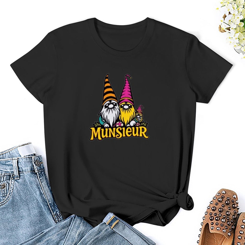 Munsieur Women's Designer T-shirt "Gnomies" Streetwear for Her