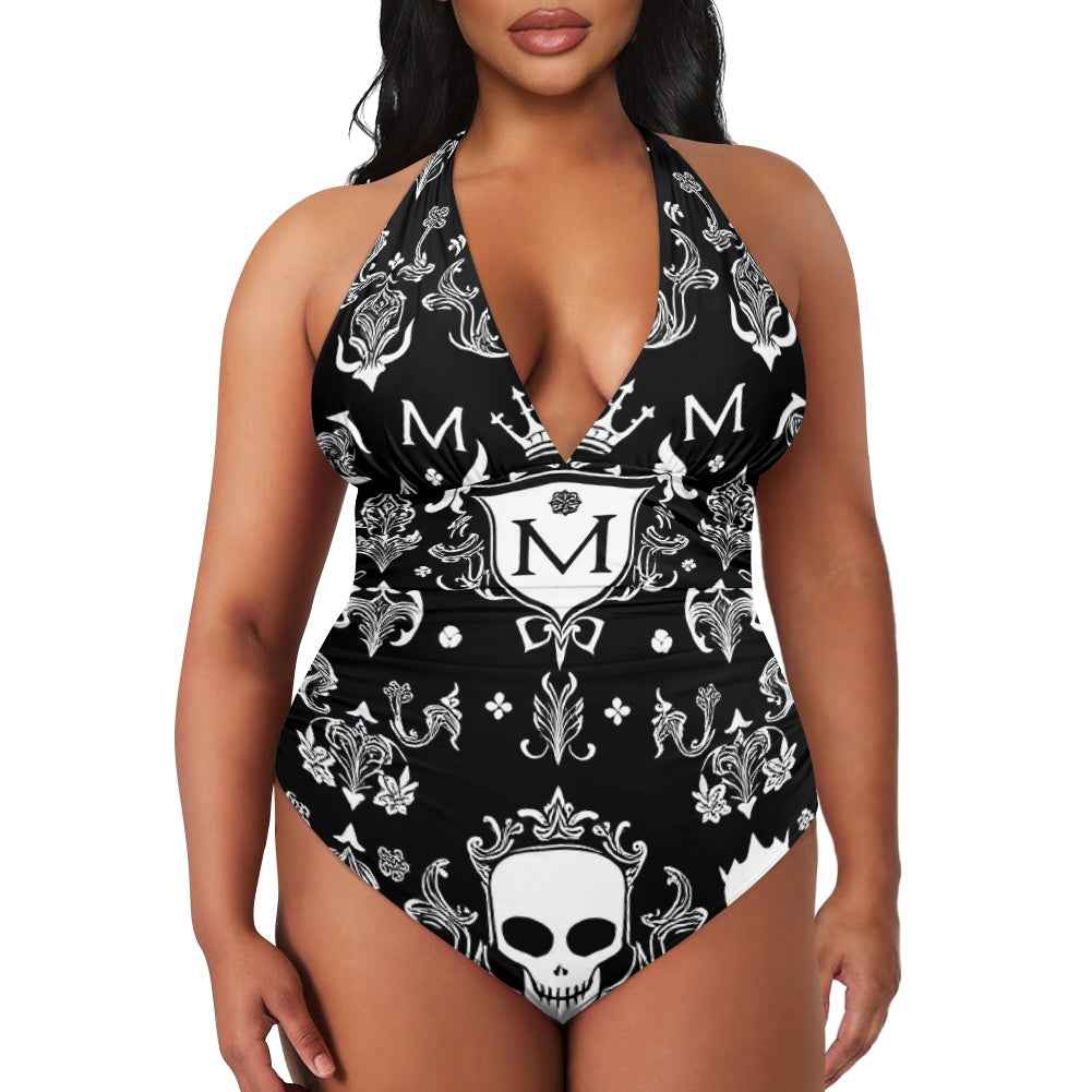 MUNSIEUR All-Over Print Women's High Cut One-piece Swimsuit