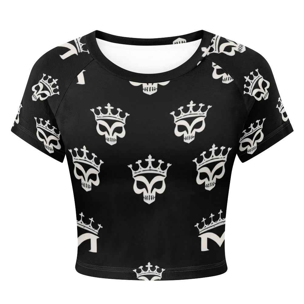 MUNSIEUR Tight cropped navel-baring T-shirt