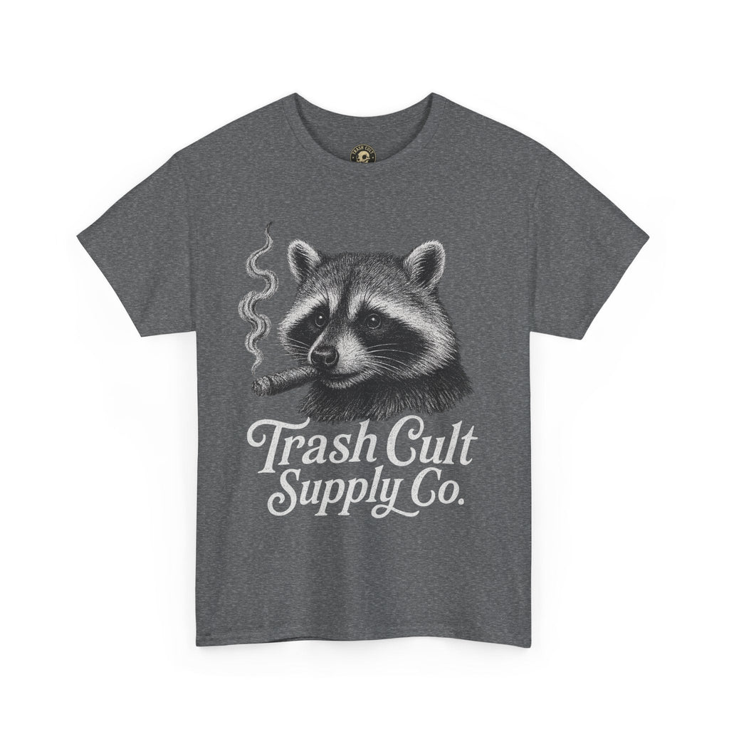 Monochrome Raccoon Cigar Shirt – Trash Cult Supply Co. | Gildan 5000 Tee
