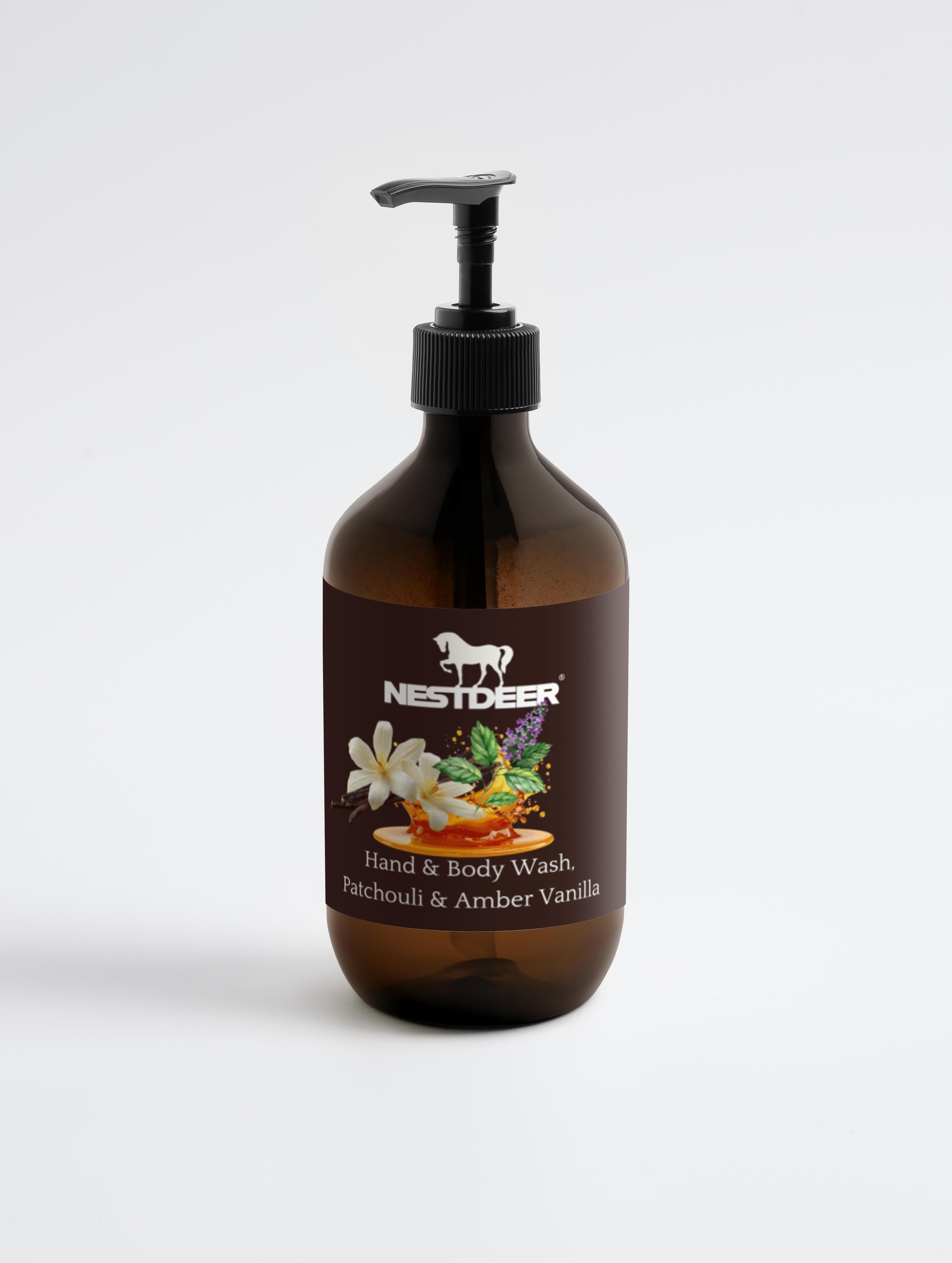 Hand & Body Wash, Patchouli & Amber Vanilla