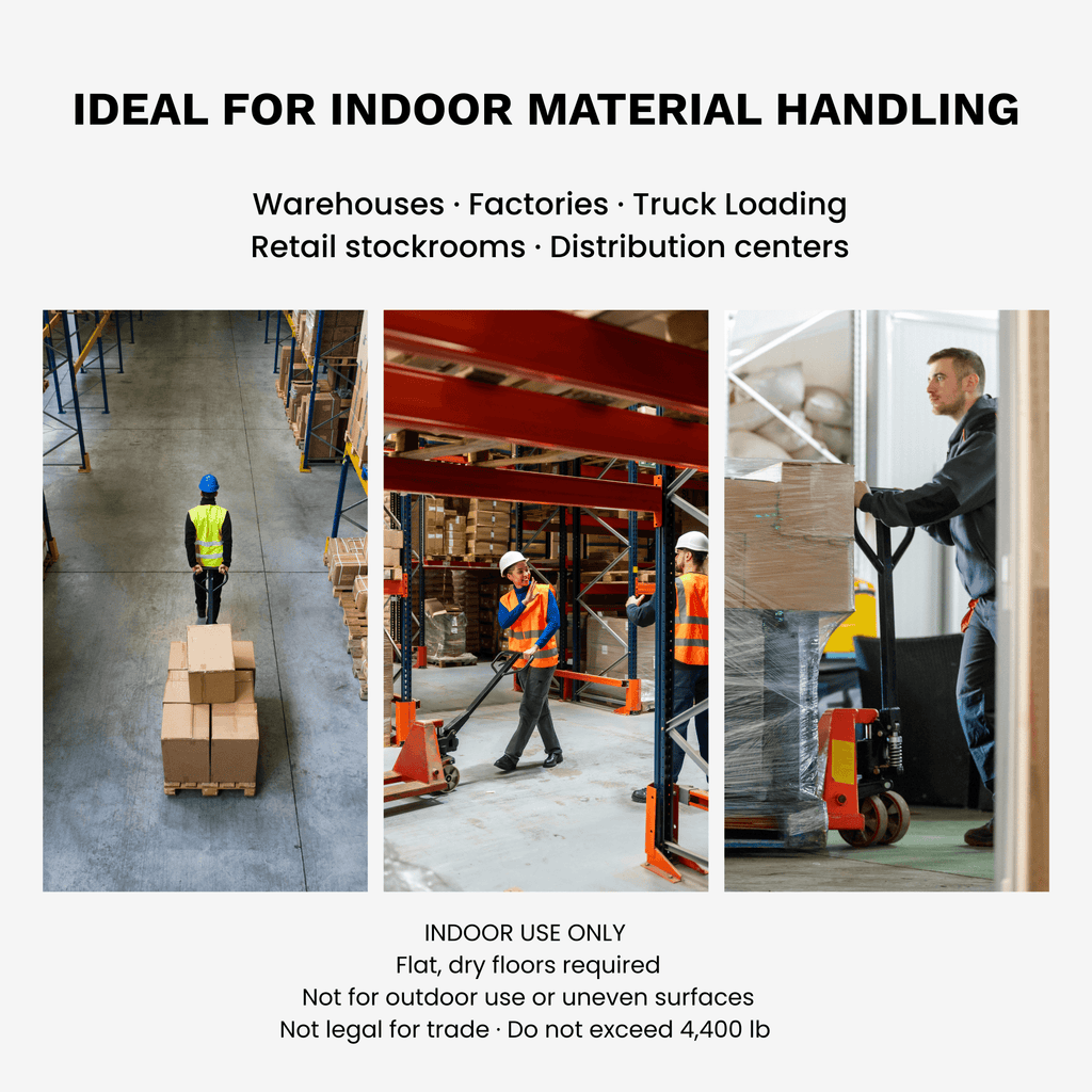 HD4400W Manual Pallet Jack with Scale, 4,400 lb Capacity, Best manual scale option