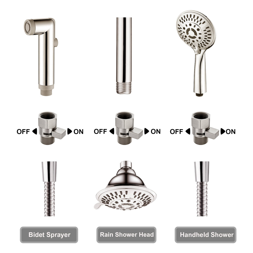 Brass Shower Flow Control Valve with G1/2 Connections