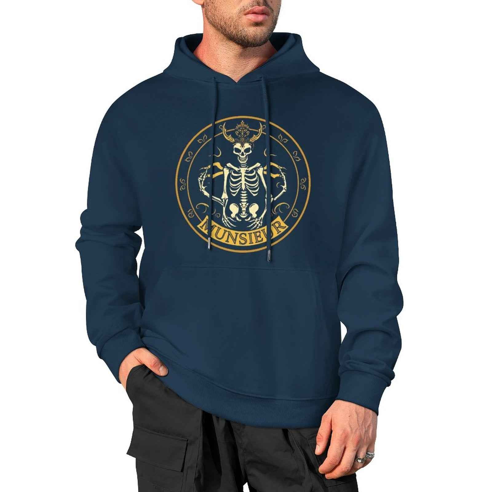 Shadow Reaper Hoodie - Luxe Skull Embroidery Gothic Streetwear