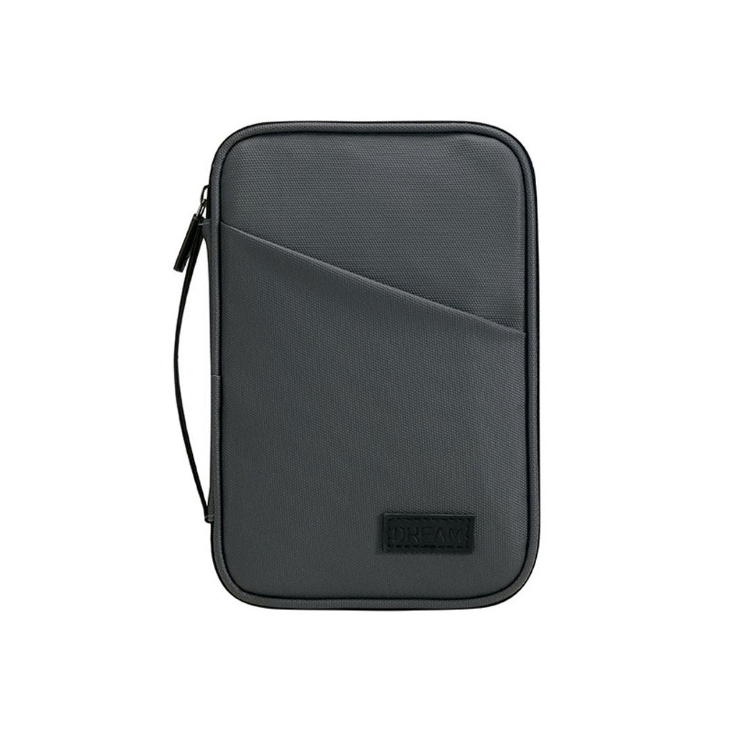 Large capacity passport bag, multi-function document storage bag, PU waterproof travel storage bag, anti-theft tote certificate bag.