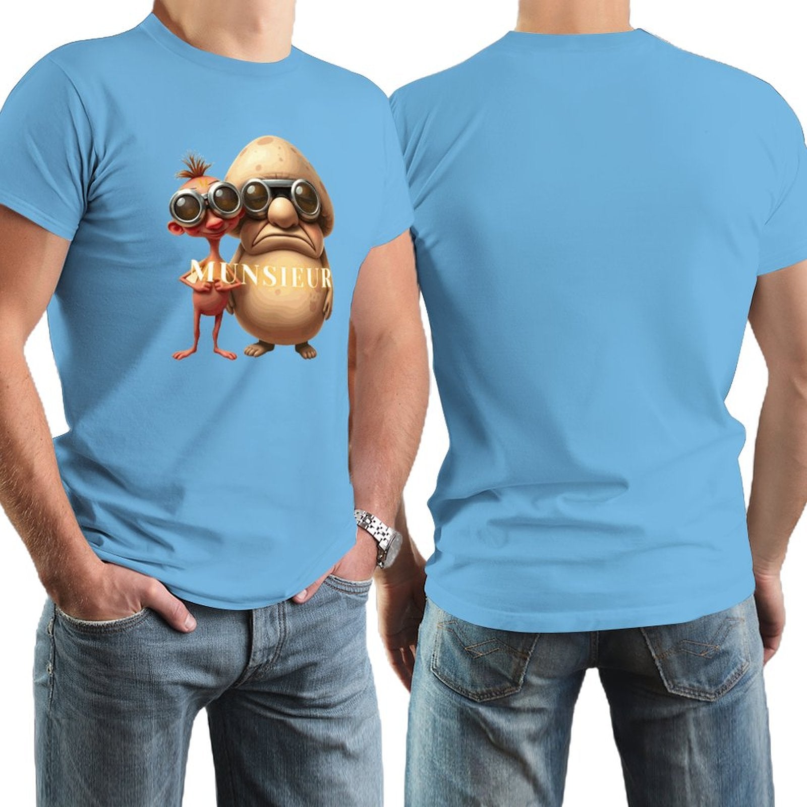 Munsieur Men's Tee "Stinky Pinky and Backdoor Bandit" Adult Humor