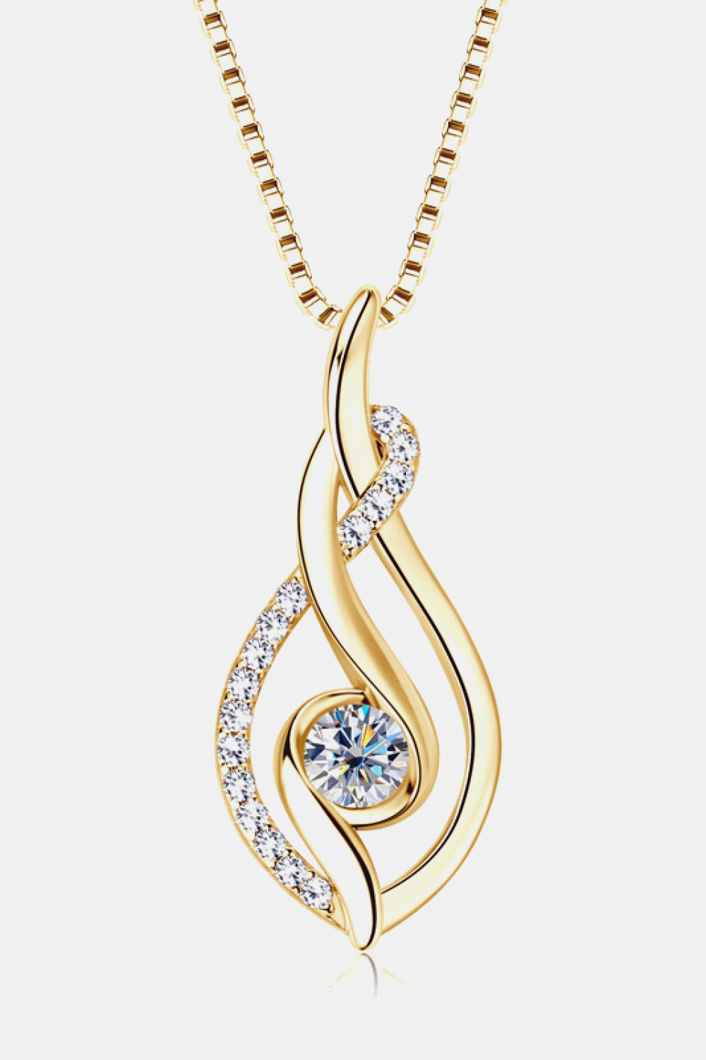 Lab-grown Diamond Necklace Brilliant Sterling Silver