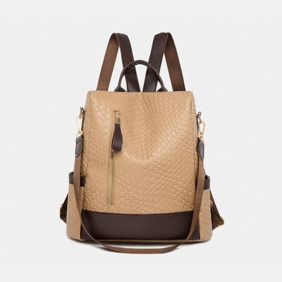 Stylish PU Leather Backpack for Everyday Adventures