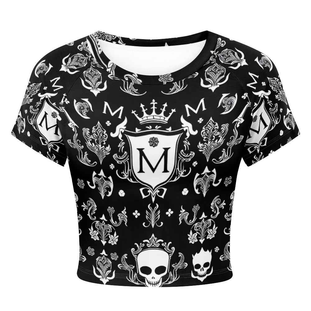 MUNSIEUR Tight cropped navel-baring T-shirt
