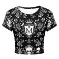MUNSIEUR Tight cropped navel-baring T-shirt