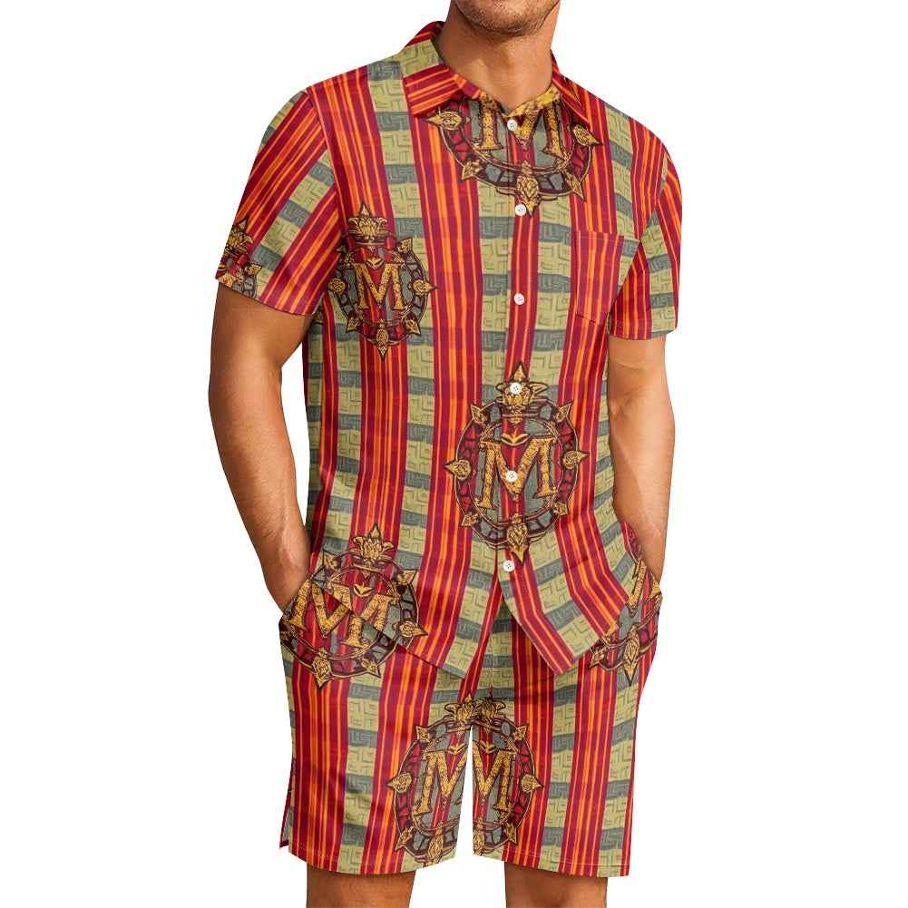 Men's Vacation Shorts Set - Two Piece Casual Beach Outfit