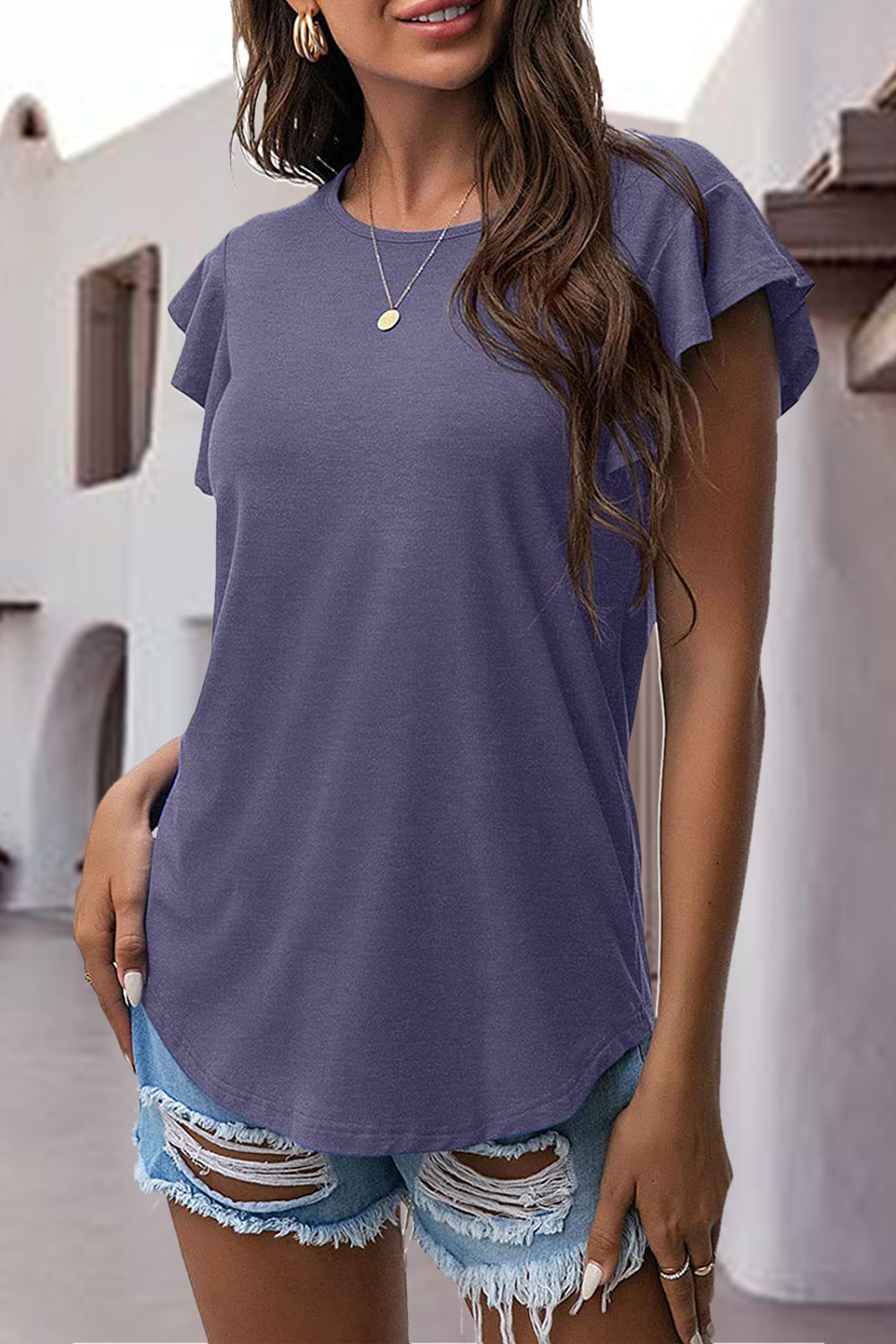 Ruffled Sleeve Blouse