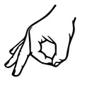 Gotcha "OK" Hand Gesture Window Decal - Gotcha "OK" Hand Gesture Window Sticker - 8007