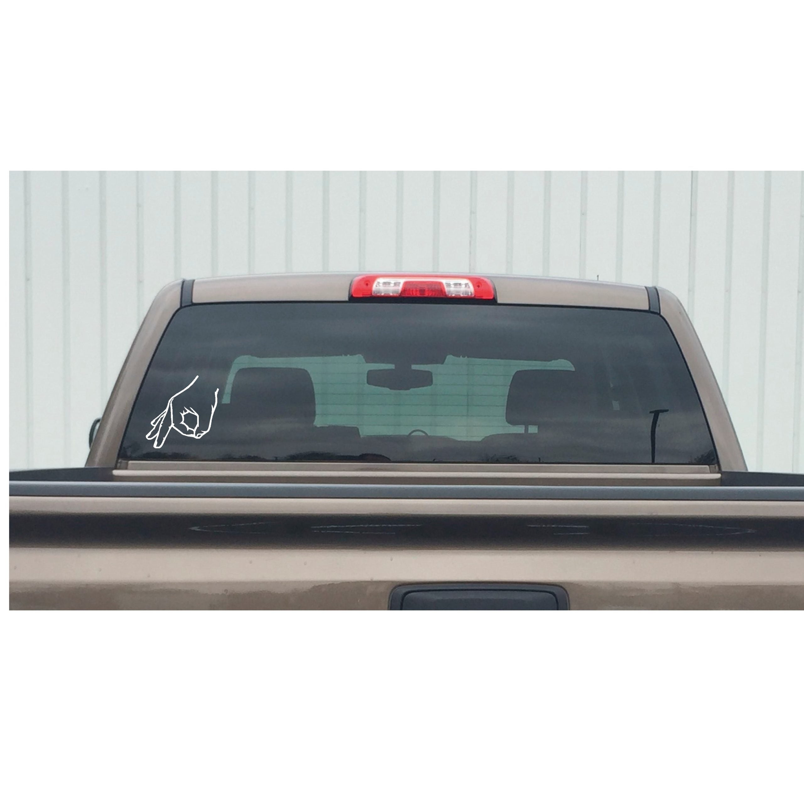 Gotcha "OK" Hand Gesture Window Decal - Gotcha "OK" Hand Gesture Window Sticker - 8007