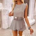 Women's 2pc Skirt Set Swing Elegant Romper