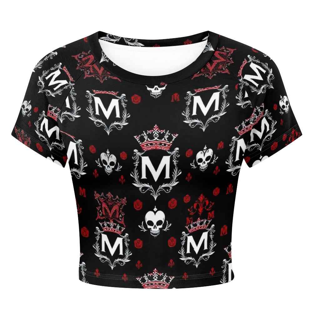 MUNSIEUR Tight cropped navel-baring T-shirt