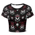 MUNSIEUR Tight cropped navel-baring T-shirt