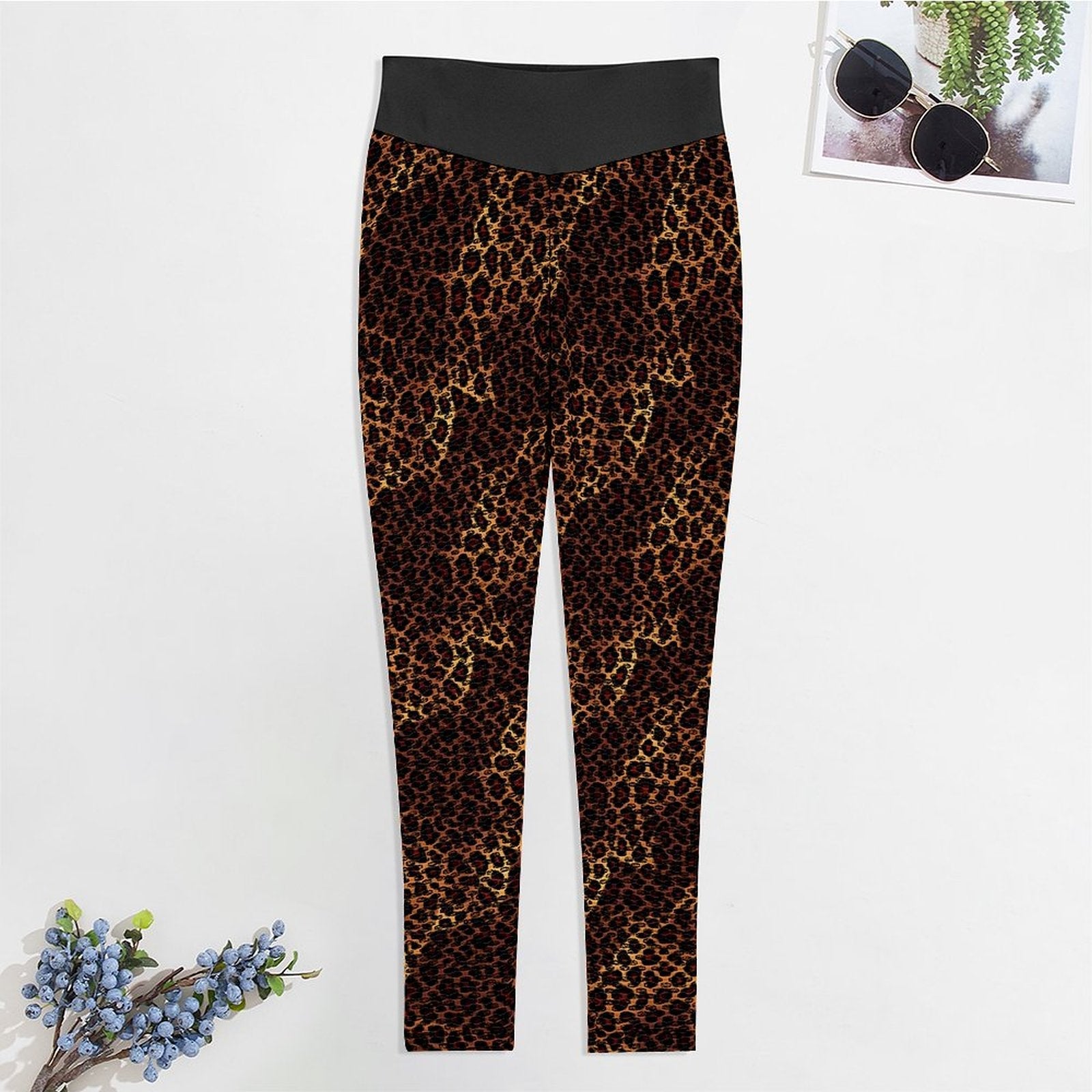 Munsieur Custom Printed Honeycomb Textured Yoga Leggings for Women