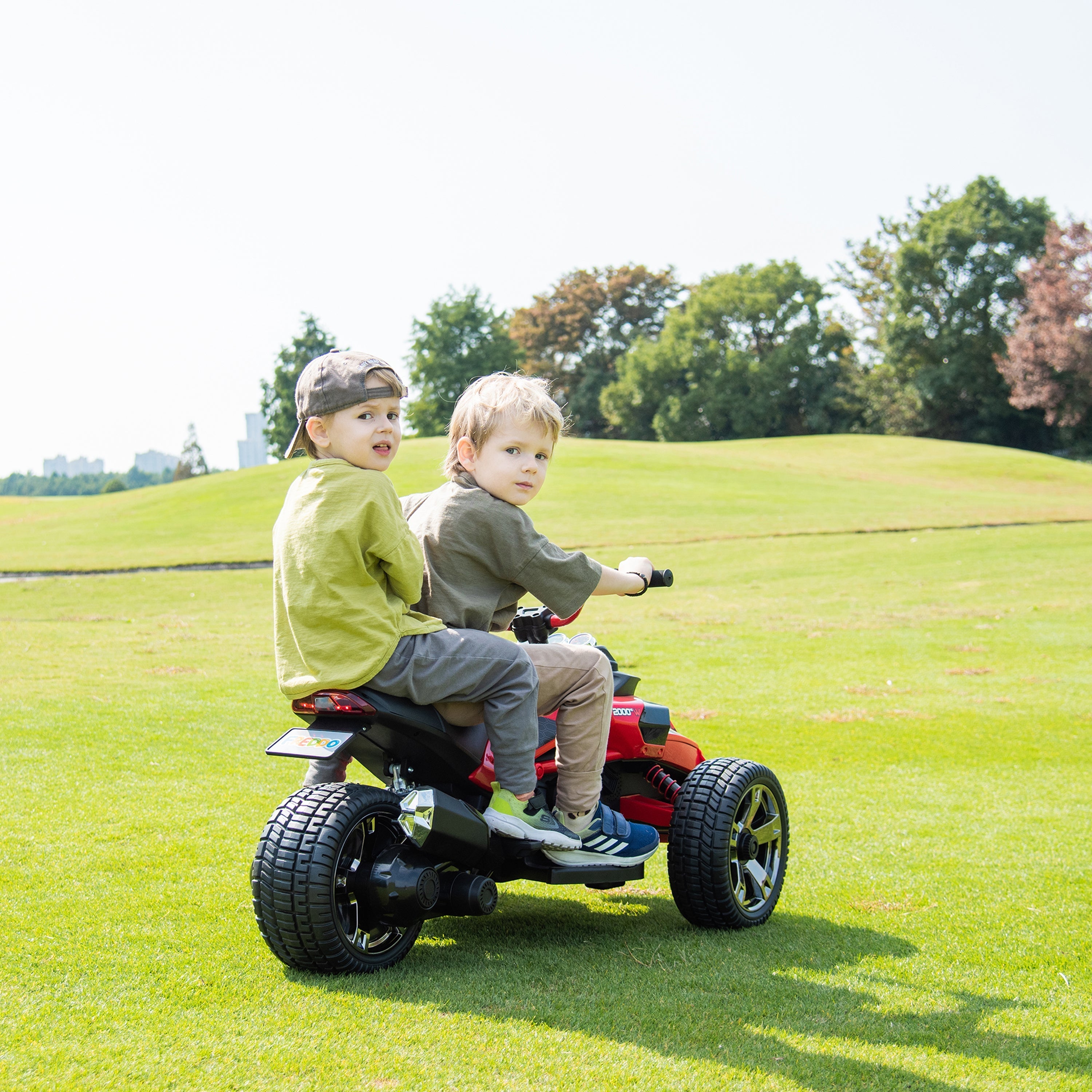 24V Magic Cars Spider 2 Seater Ride-On 3 Wheel Motorcycle